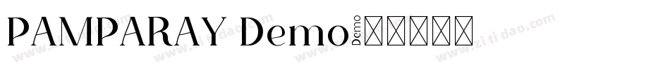 PAMPARAY Demo字体转换